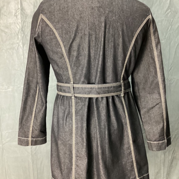 BACCINI Dark Denim Belted Coat - Picture 4 of 8